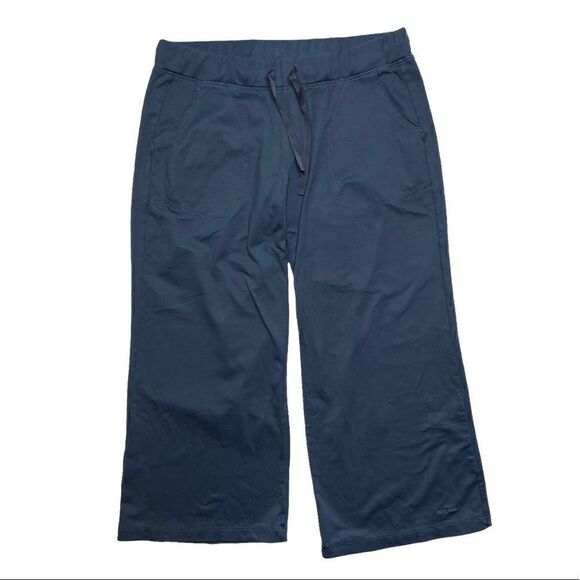 Patagonia Navy Wide Leg Cropped Capri Pants Small - Picture 1 of 9